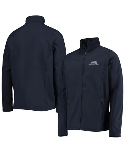 DUNBROOKE MEN'S DUNBROOKE COLLEGE NAVY SEATTLE SEAHAWKS BIG AND TALL SONOMA SOFTSHELL FULL-ZIP JACKET