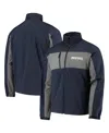 Dunbrooke Men's  Navy New England Patriots Circle Zephyr Softshell Full-zip Jacket In Navy