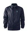 Dunbrooke Men's  Navy Seattle Mariners Coach's Raglan Full-snap Windbreaker Jacket In Navy
