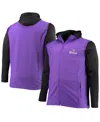 Dunbrooke Men's  Purple And Black Minnesota Vikings Big And Tall Alpha Full-zip Hoodie Jacket In Purple,black