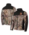 Dunbrooke Men's  Realtree Camo And Black Cleveland Browns Circle Hunter Softshell Full-zip Jacket In Realtree Camo,black