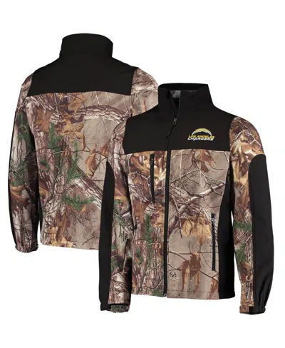 Dunbrooke Men's  Realtree Camo, Black Los Angeles Chargers Circle Hunter Softshell Full-zip Jacket In Realtree Camo,black