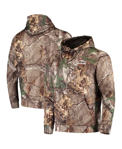Dunbrooke Men's  Realtree Camo Denver Broncos Circle Champion Tech Fleece Pullover Hoodie In Multi