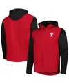 Dunbrooke Men's  Red, Black Philadelphia Phillies Alpha Full-zip Jacket In Red,black