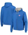 Dunbrooke Men's  Royal New York Giants Craftsman Thermal-lined Full-zip Hoodie In Royal