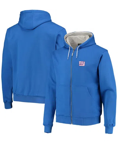 Dunbrooke Men's  Royal New York Giants Craftsman Thermal-lined Full-zip Hoodie