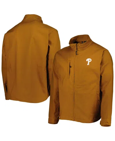 Dunbrooke Men's  Tan Philadelphia Phillies Journey Tri-blend Full-zip Jacket