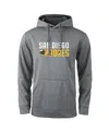Dunbrooke Men's Heather Gray San Diego Padres Champion Pullover Hoodie In Heather Gray
