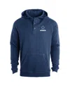 Dunbrooke Men's Navy Dallas Cowboys Montana Raglan Thermal Hoodie In Blue