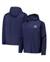 Shop Dunbrooke Men's Navy Denver Broncos Tropic Waterproof Packable Full-zip Hoodie Jacket