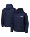 Dunbrooke Men's Navy New England Patriots Tropic Waterproof Packable Full-zip Hoodie Jacket In Navy