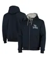 Dunbrooke Men's Navy Tennessee Titans Craftsman Thermal-lined Full-zip Hoodie In Navy Gray