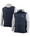Dunbrooke Men's Navy/gray Tennessee Titans Big Tall Alpha Full-zip Hoodie Jacket In Navy,gray
