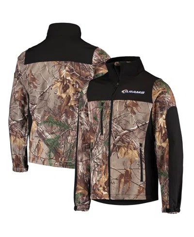 Dunbrooke Men's Realtree Camo/black Los Angeles Rams Circle Hunter Softshell Full-zip Jacket In Multi