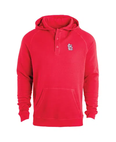 DUNBROOKE MEN'S RED ST. LOUIS CARDINALS MONTANA LIGHTWEIGHT RAGLAN PULLOVER HOODIE