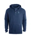Dunbrooke Men'sâ Navy Seattle Mariners Montana Lightweight Raglan Pullover Hoodie In Blue