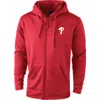 Dunbrooke Red Philadelphia Phillies Trophy Full-zip Hoodie In Red