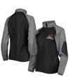 Dunbrooke Women's  Black, Gray Arizona Cardinals Hurricane Raglan Full-zip Windbreaker In Black,gray