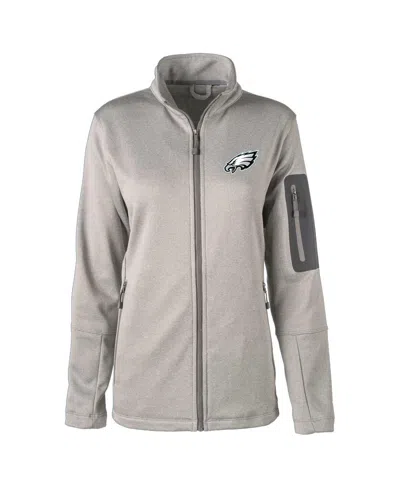 Dunbrooke Women's Heather Charcoal Philadelphia Eagles Freestyle Teflon Shield Full-zip Jacket In Animal Print