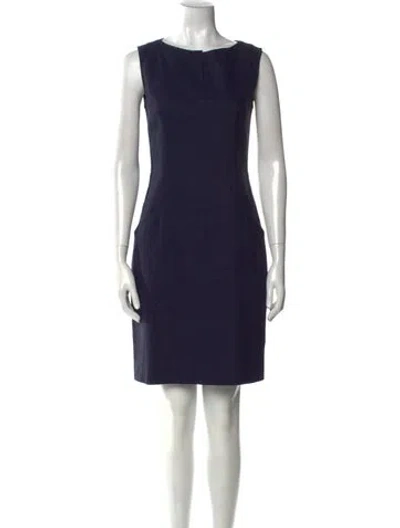 Pre-owned Duncan Linen Mini Dress In Blue