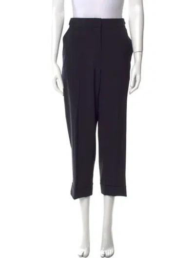 Pre-owned Duncan Virgin Wool Straight Leg Pants W/ Tags In Blue