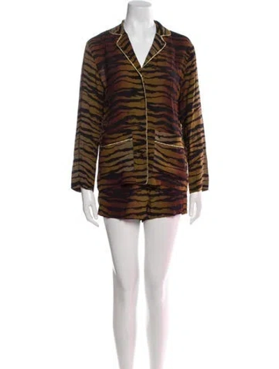 Pre-owned Dundas Animal Print Short Set In Multi