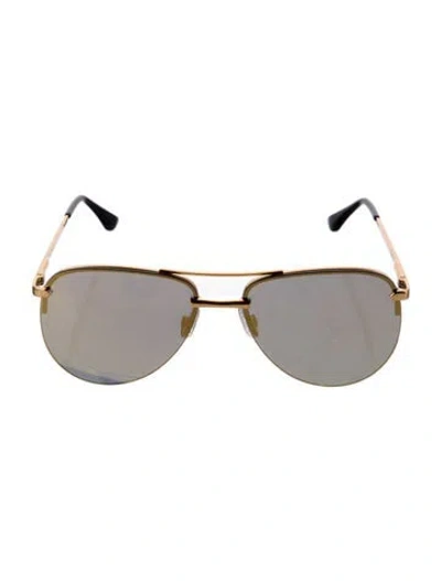 Pre-owned Dundas Aviator Tinted Sunglasses In Gold