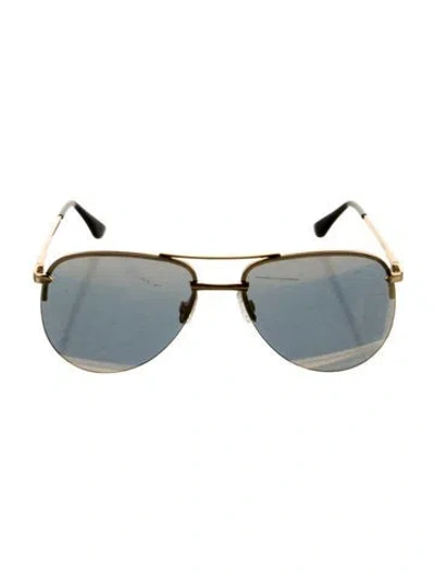 Pre-owned Dundas Aviator Tinted Sunglasses In Gold