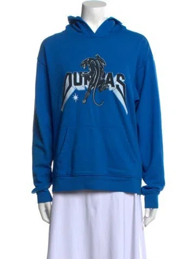 Pre-owned Dundas Graphic Print Crew Neck Sweatshirt In Blue