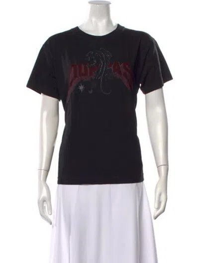 Pre-owned Dundas Graphic Print Crew Neck T-shirt In Black