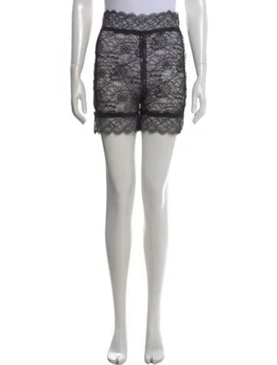 Pre-owned Dundas Lace Pattern Mini Shorts In Black