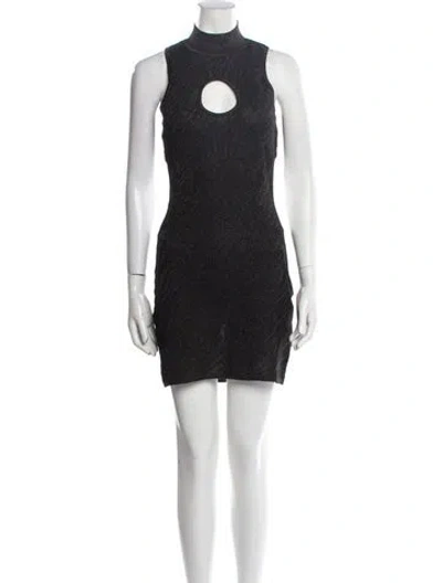 Pre-owned Dundas Mock Neck Mini Dress W/ Tags In Multi