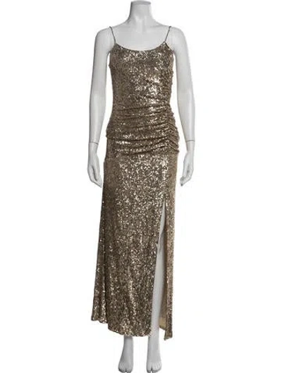 Pre-owned Dundas Nylon Long Dress In Gold