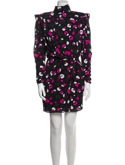 Pre-owned Dundas Printed Mini Dress In Pink