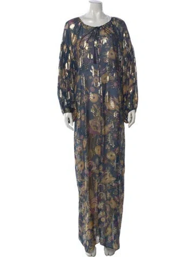 Pre-owned Dundas Silk Long Dress