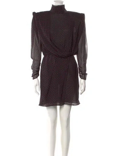 Pre-owned Dundas Silk Mini Dress In Black