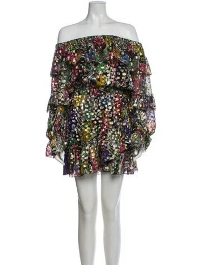 Pre-owned Dundas Silk Mini Dress In Black