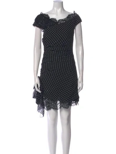 Pre-owned Dundas Silk Mini Dress W/ Tags In Black