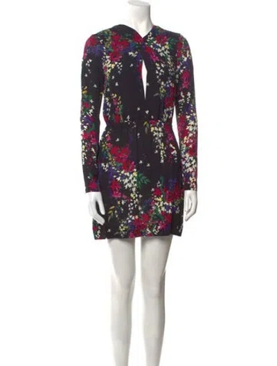 Pre-owned Dundas Silk Mini Dress W/ Tags In Multi