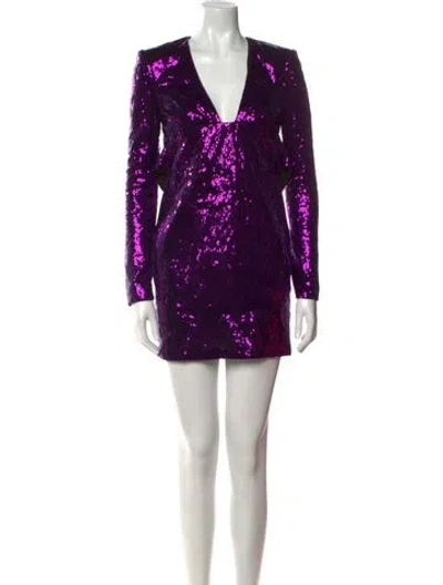 Pre-owned Dundas V-neck Mini Dress