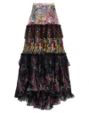 Dundas Woman Long Skirt Lilac Size 0 Silk In Purple