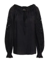 Dundas Woman Top Black Size 2 Viscose, Silk In Black