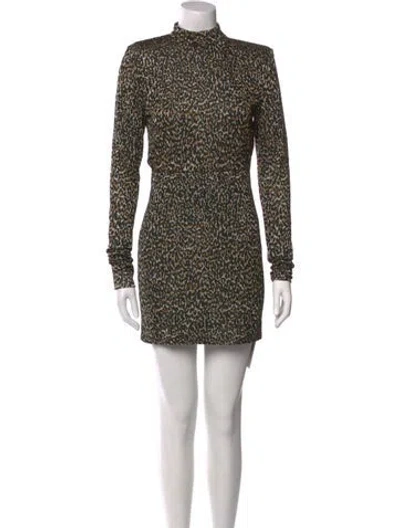Pre-owned Dundas X Revolve Animal Print Mini Dress In Multi