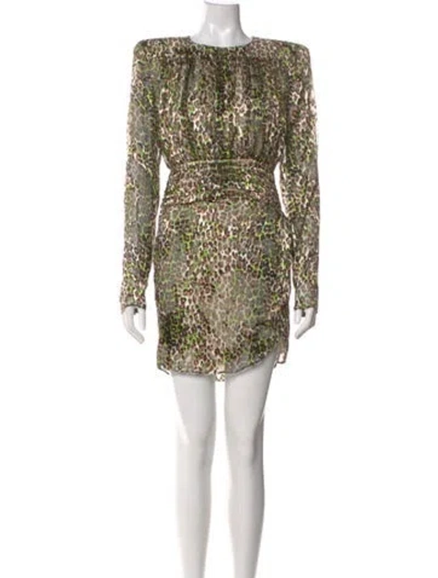 Pre-owned Dundas X Revolve Animal Print Mini Dress In Neutral