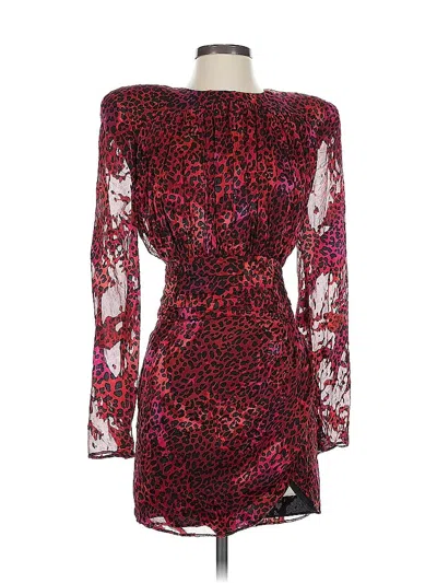 Pre-owned Dundas X Revolve Cocktail Dress In Burgundy