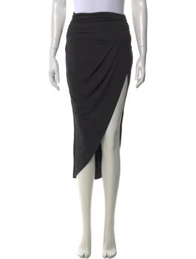 Pre-owned Dundas X Revolve Midi Length Skirt In Black