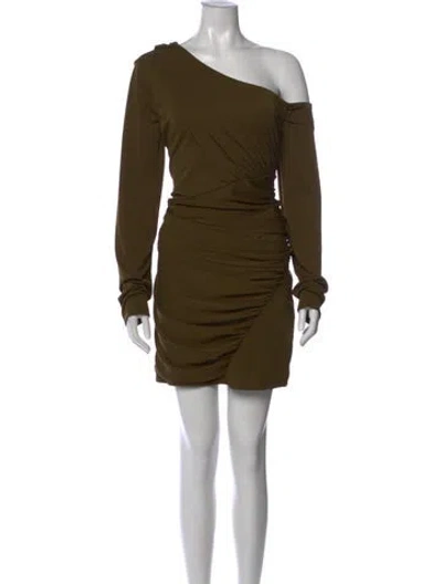 Pre-owned Dundas X Revolve One-shoulder Mini Dress W/ Tags In Green