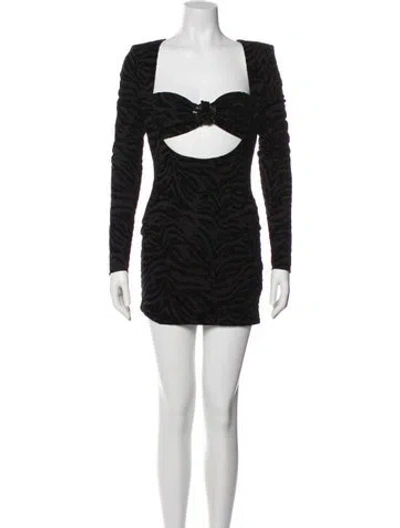 Pre-owned Dundas X Revolve Square Neckline Mini Dress In Blue