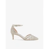 Dune Womens Gold-synthetic Composed Embellished Mesh Courts In Gold-synthetic