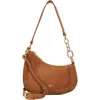 DUNE WOMENS TAN SUEDE DIRECTION SMALL SUEDE SHOULDER BAG